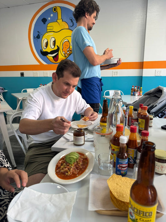 Testing our first sample batch with friends