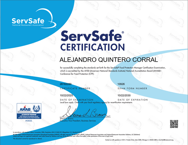 Food Handlers Certified!